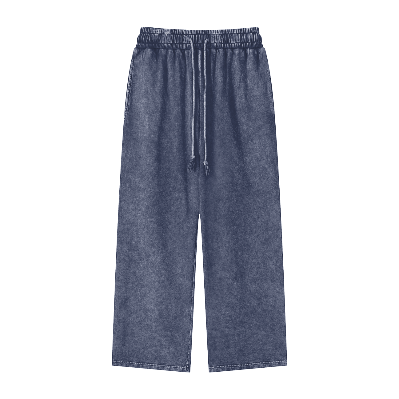 Snow Washed Cotton Straight Leg Pants