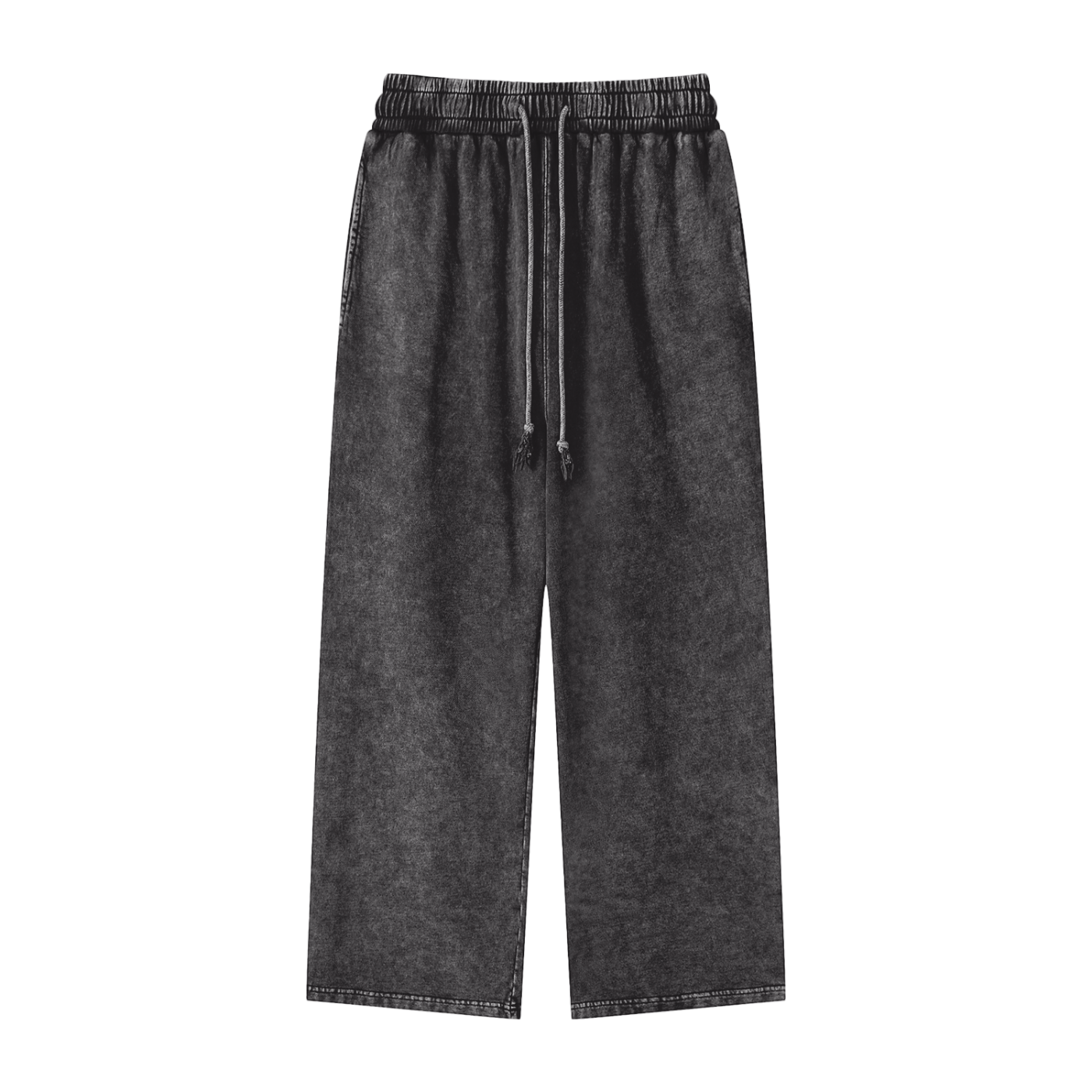 Snow Washed Cotton Straight Leg Pants