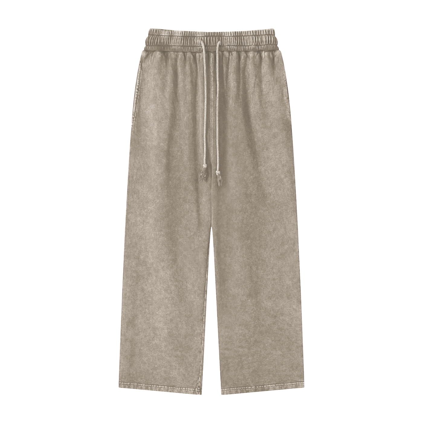 Snow Washed Cotton Straight Leg Pants