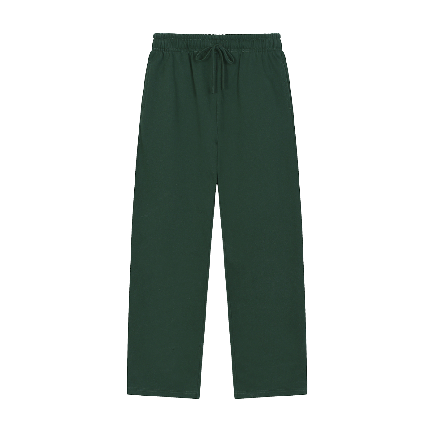 Solid Color Straight-Leg Sweatpants