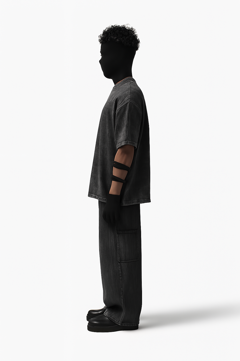 Snow Washed Oversized Cotton T-Shirt
