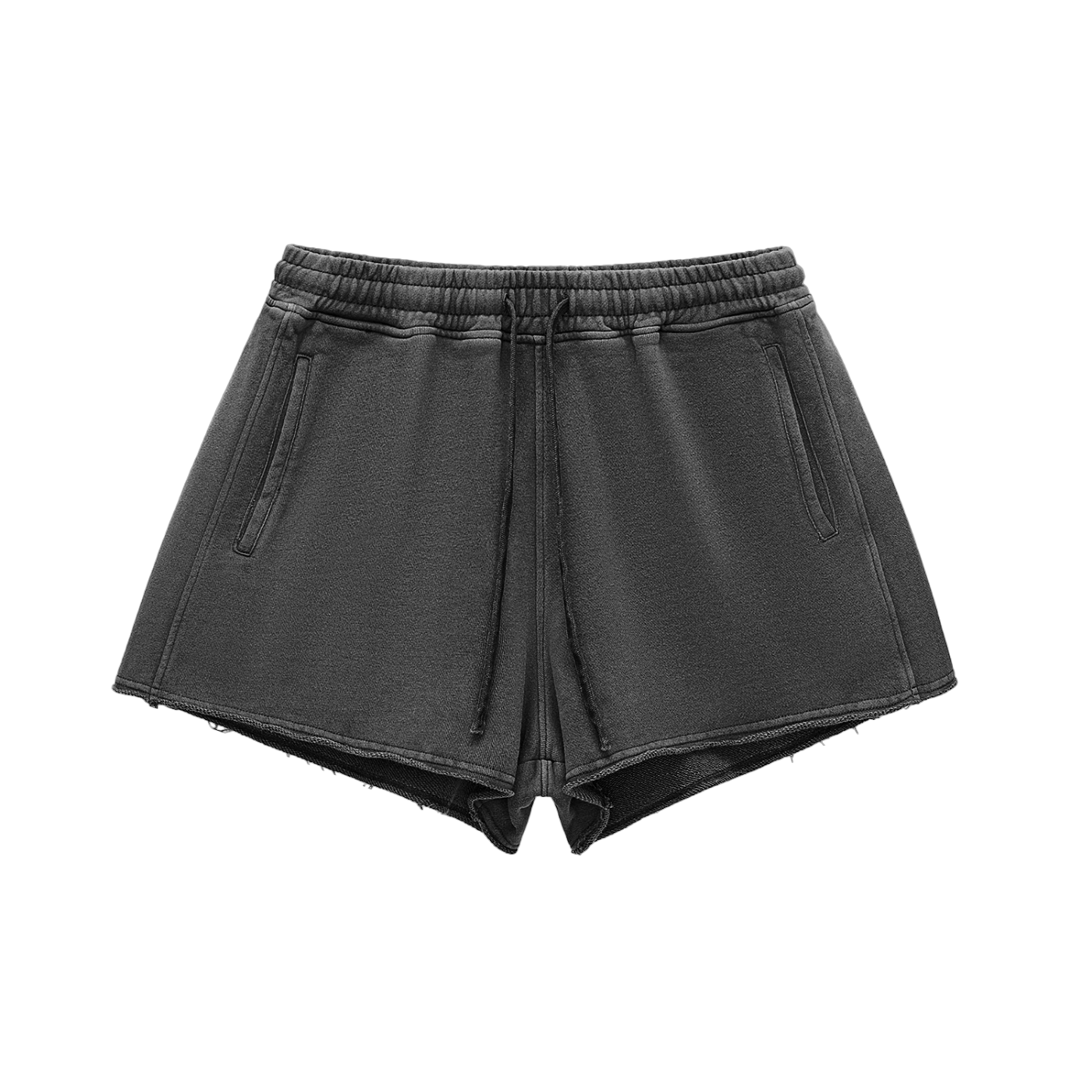Snow Washed Raw Edge Shorts – Women’s Streetwear