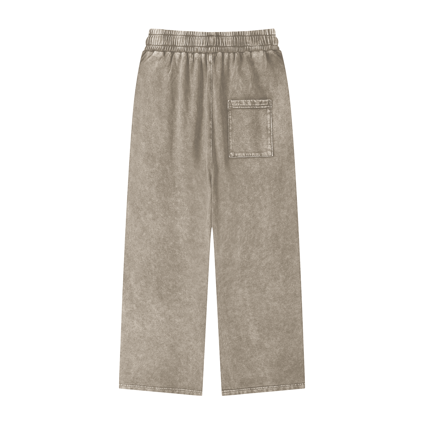 Snow Washed Cotton Straight Leg Pants