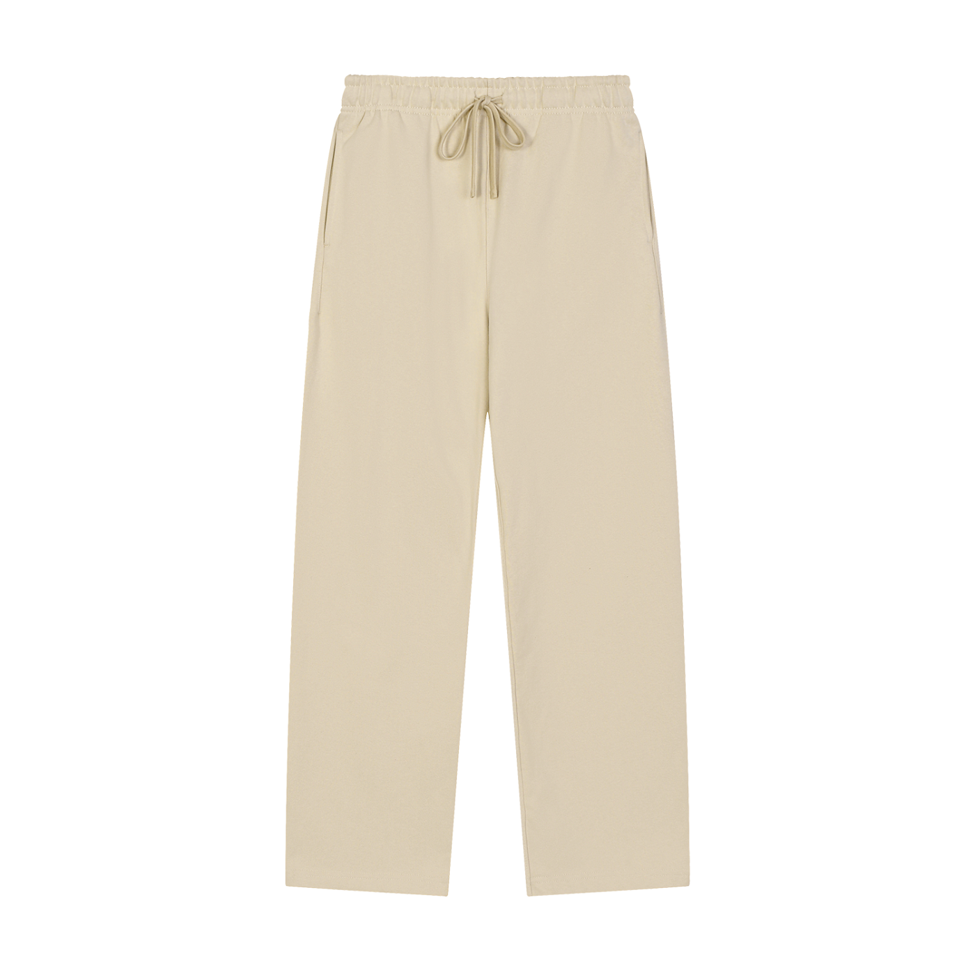 Solid Color Straight-Leg Sweatpants