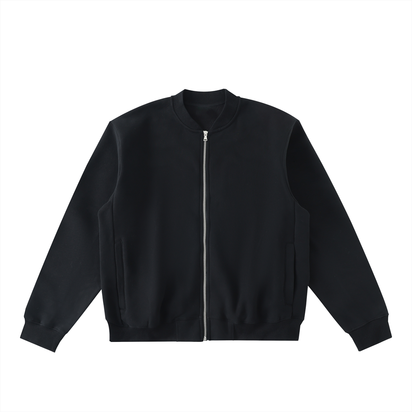 Zip-Up Fleeced Varsity Jacket – Unisex Casual
