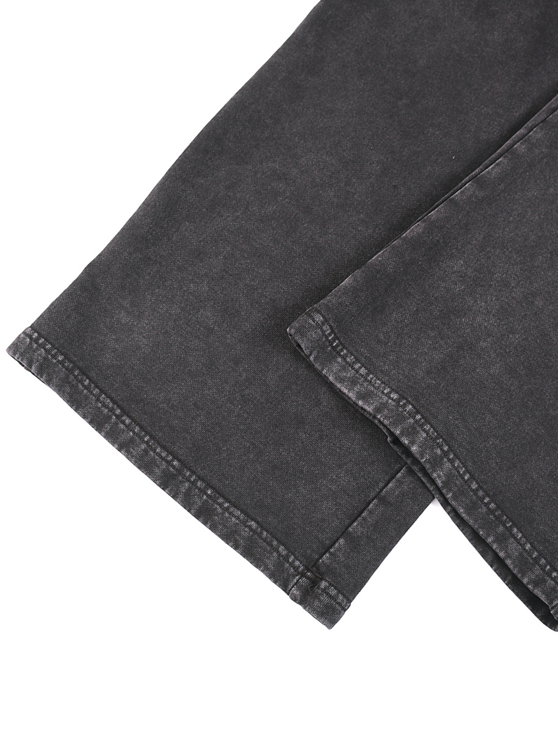 Snow Washed Cotton Straight Leg Pants