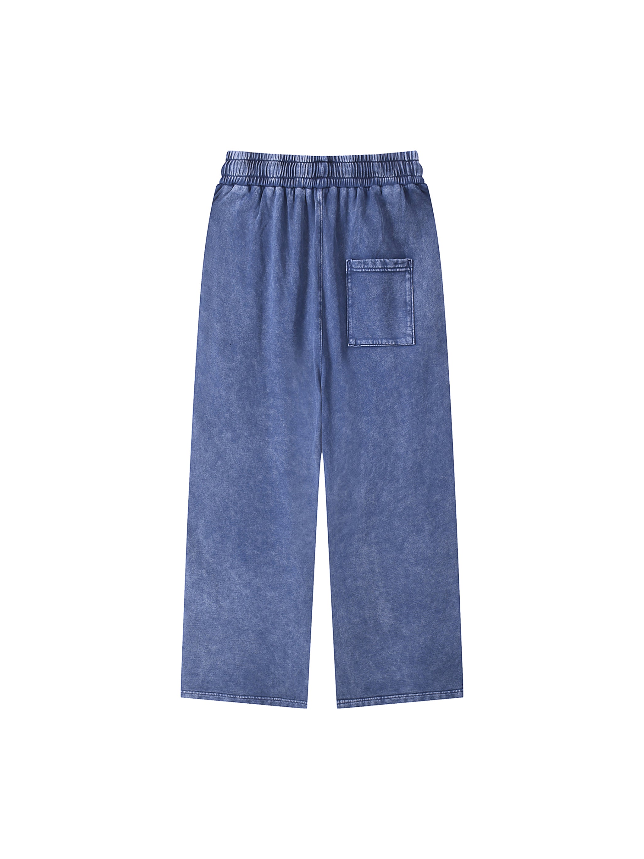 Snow Washed Cotton Straight Leg Pants