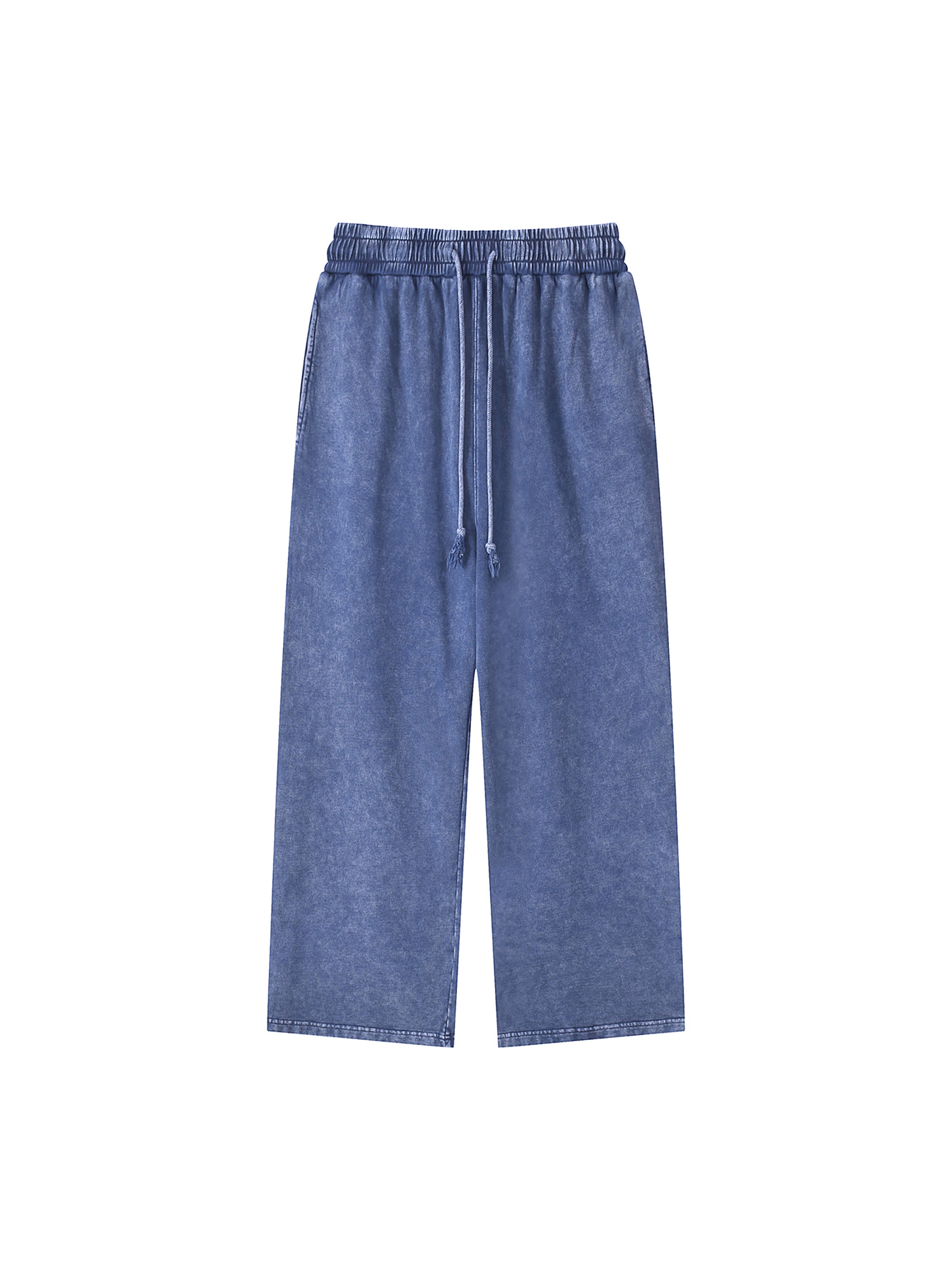 Snow Washed Cotton Straight Leg Pants
