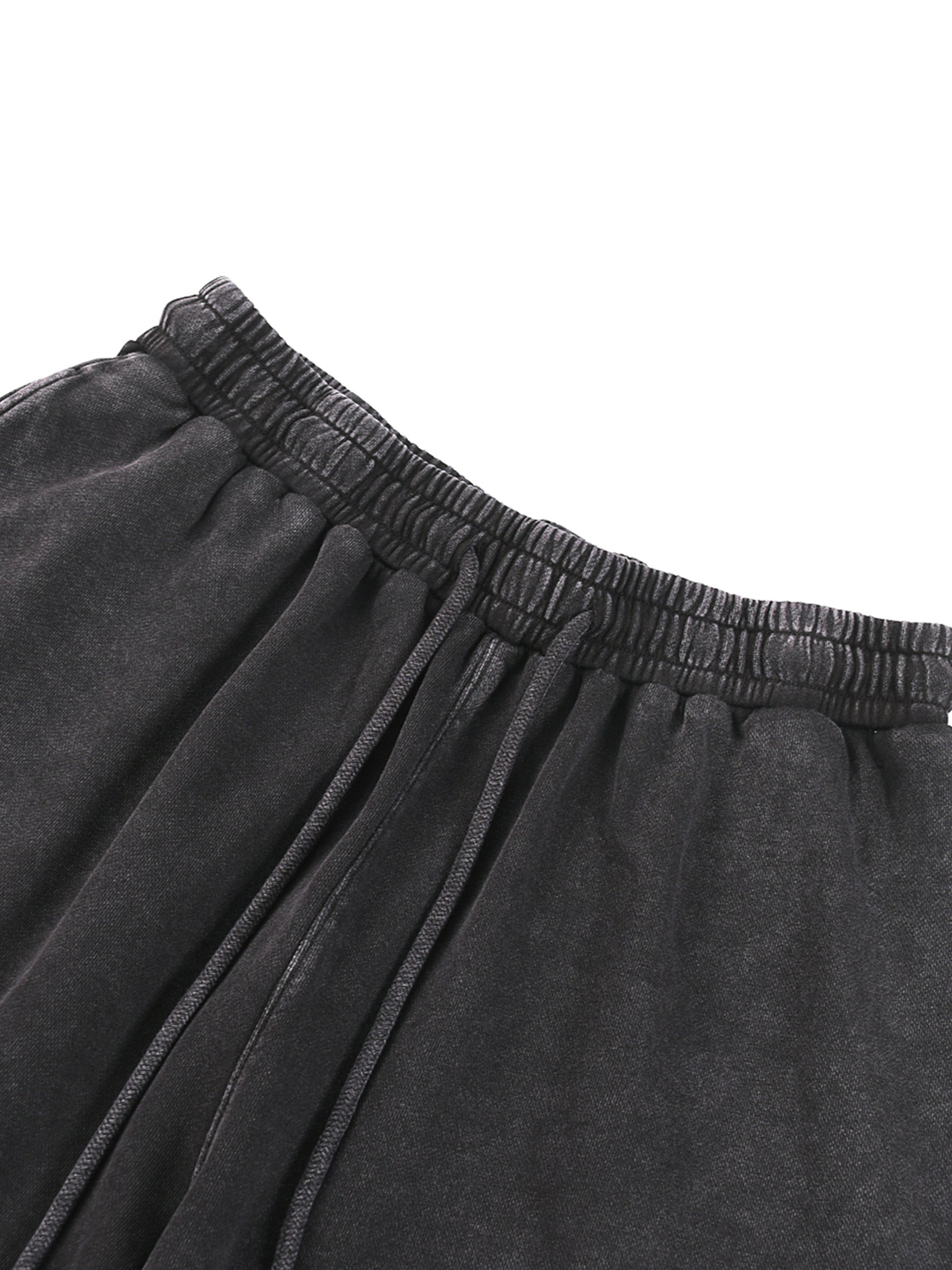 Snow Washed Cotton Straight Leg Pants