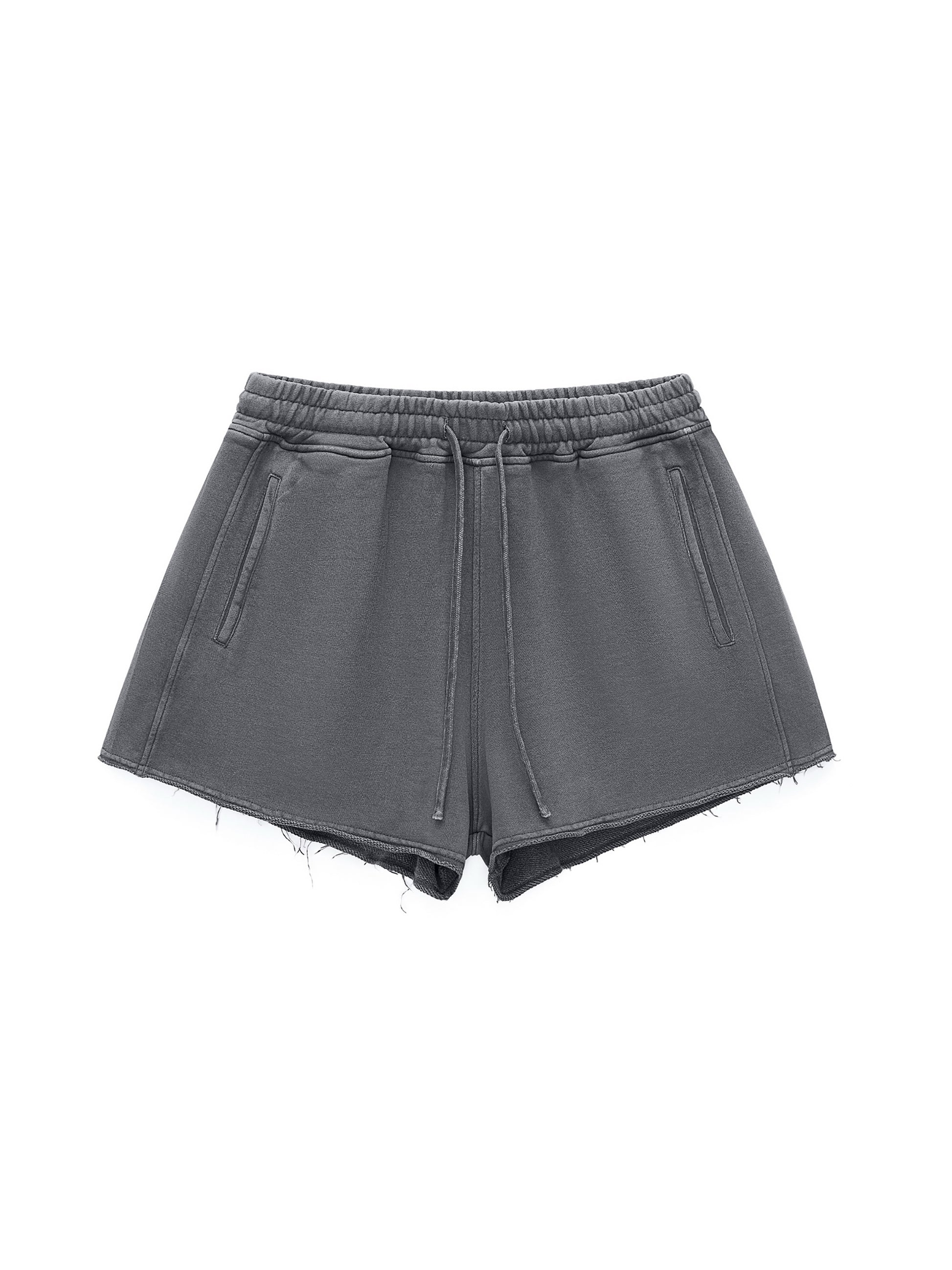 Snow Washed Raw Edge Shorts – Women’s Streetwear