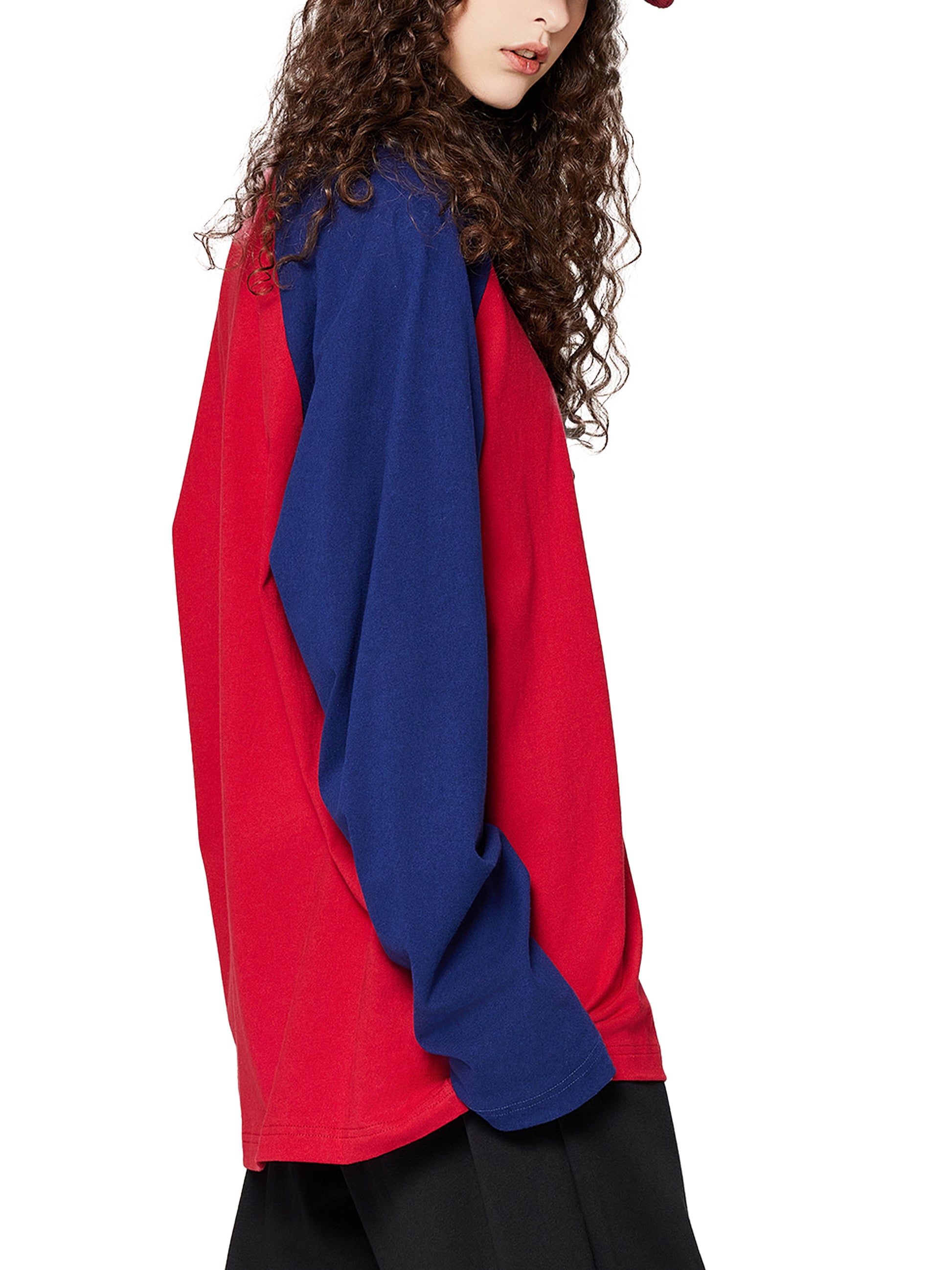 Color-Blocked Raglan Long-Sleeve T-Shirt