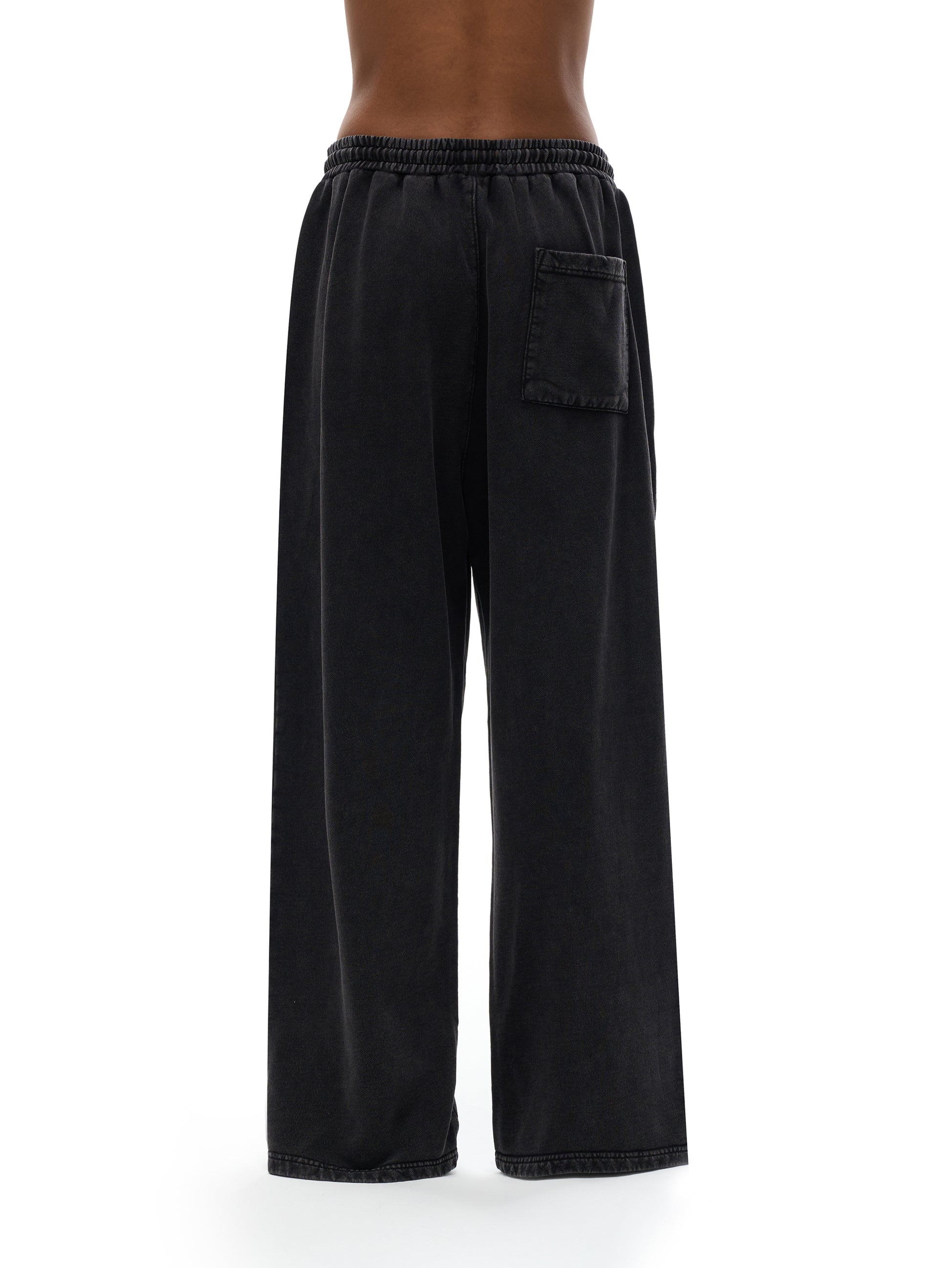 Snow Washed Cotton Straight Leg Pants