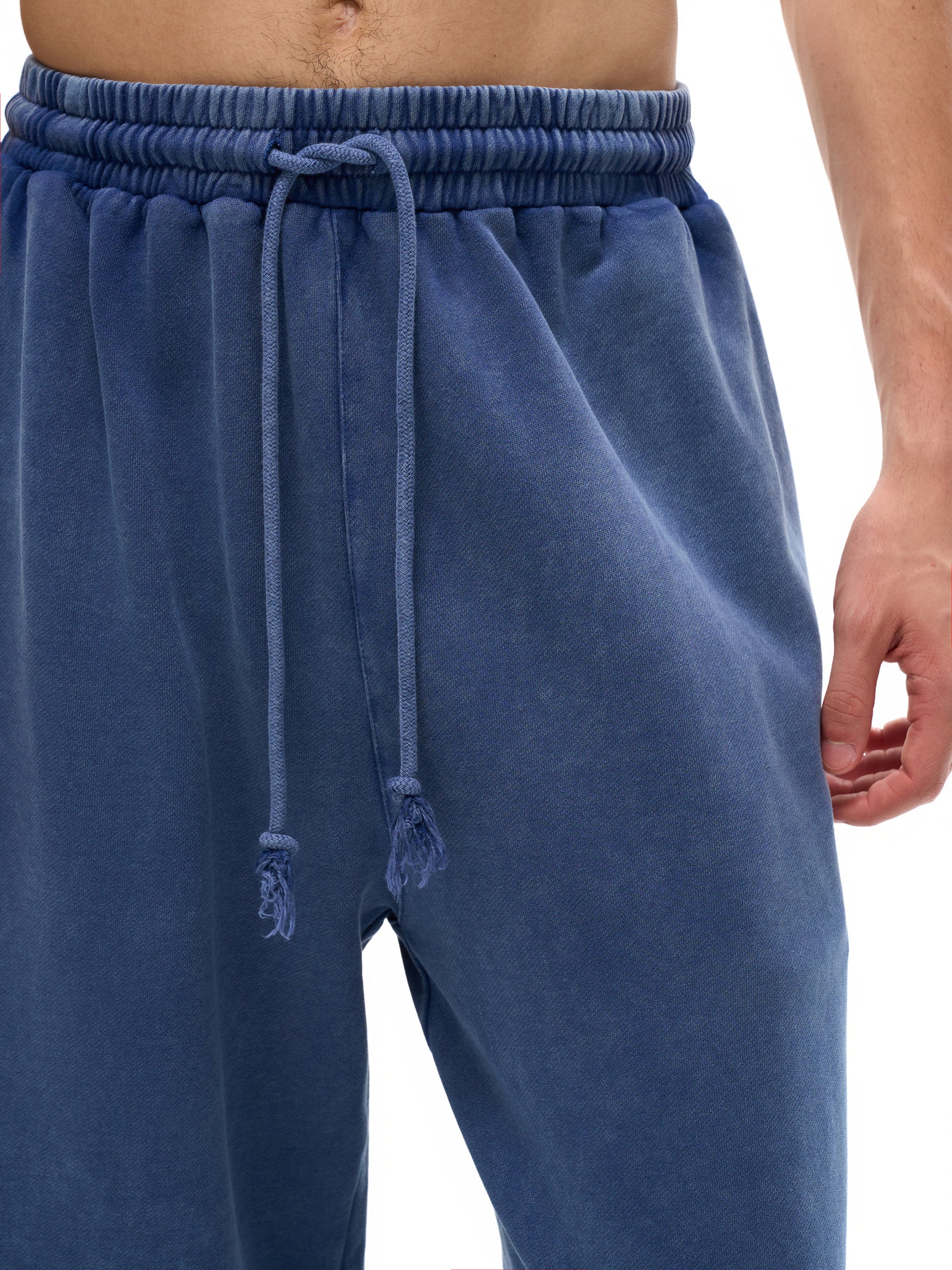 Snow Washed Cotton Straight Leg Pants