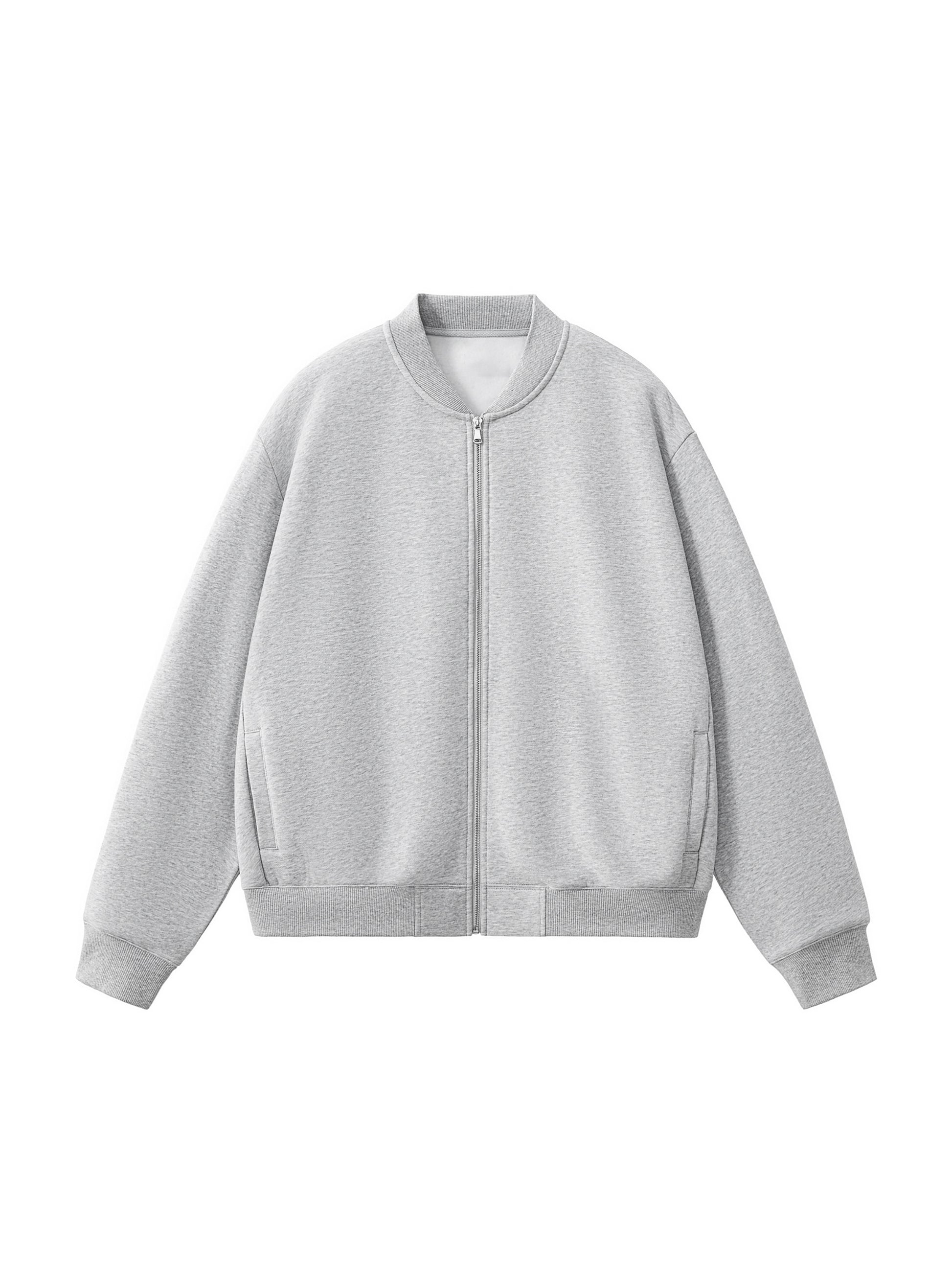 Zip-Up Fleeced Varsity Jacket – Unisex Casual