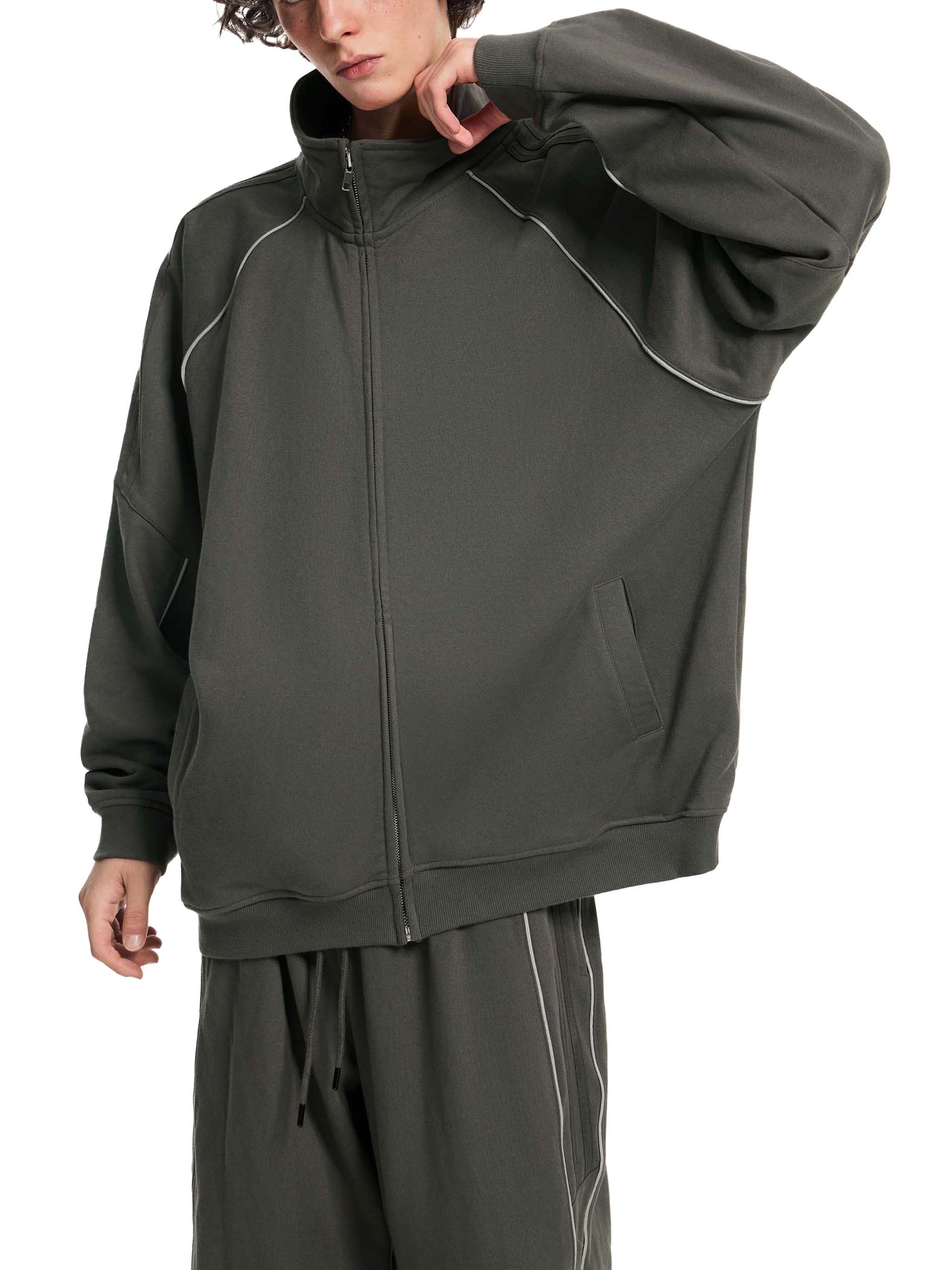 Reflection Striped Raglan Jacket – Unisex Streetwear