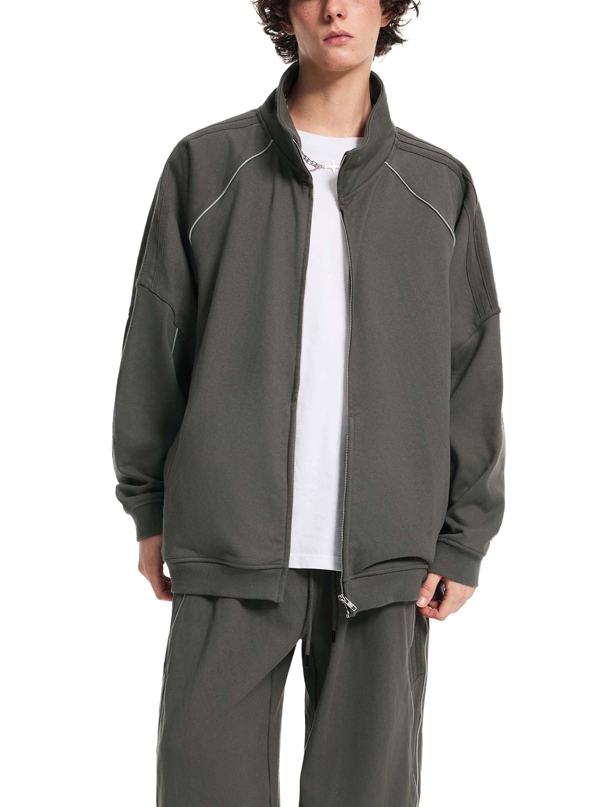 Reflection Striped Raglan Jacket – Unisex Streetwear