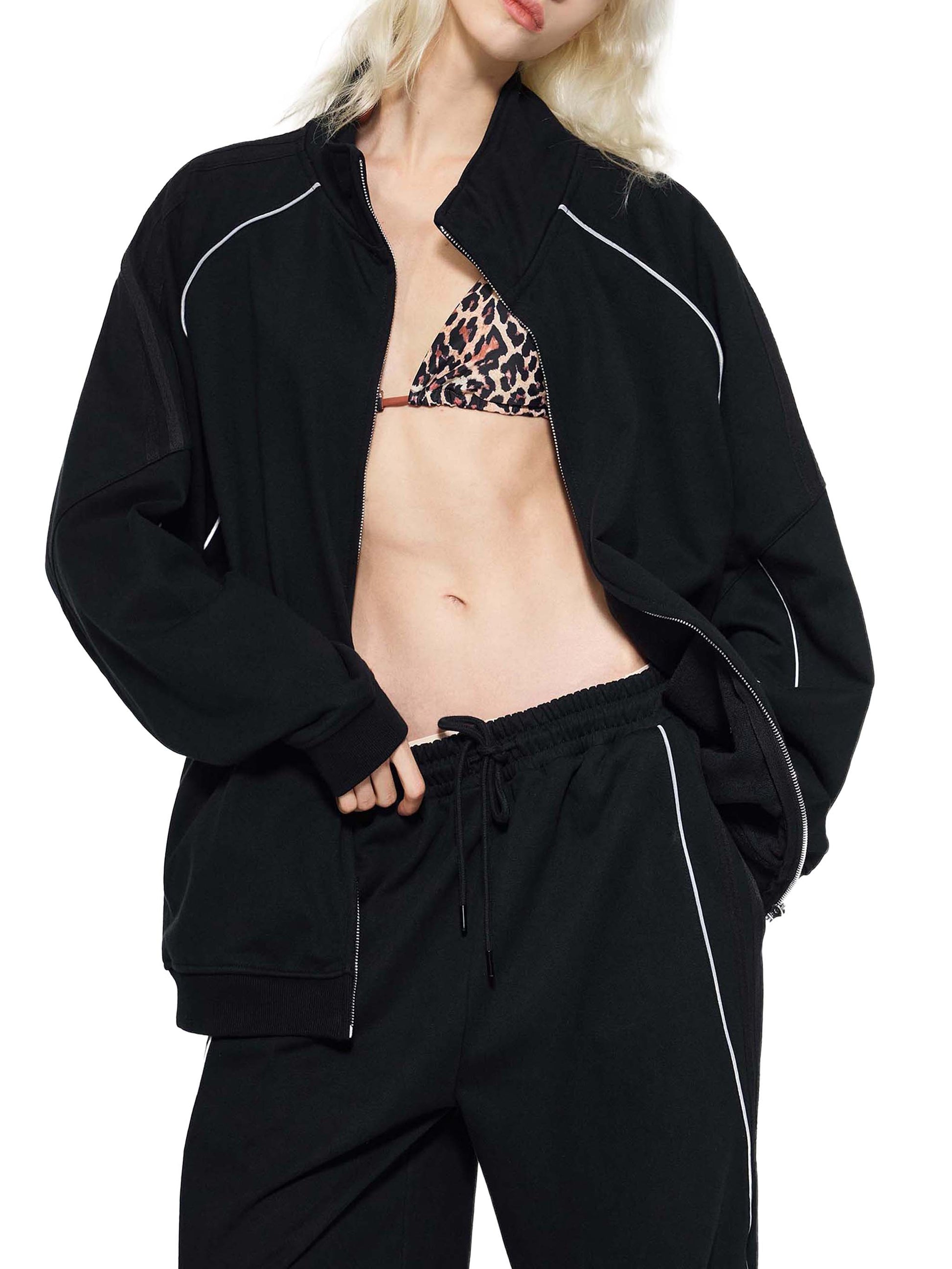 Reflection Striped Raglan Jacket – Unisex Streetwear