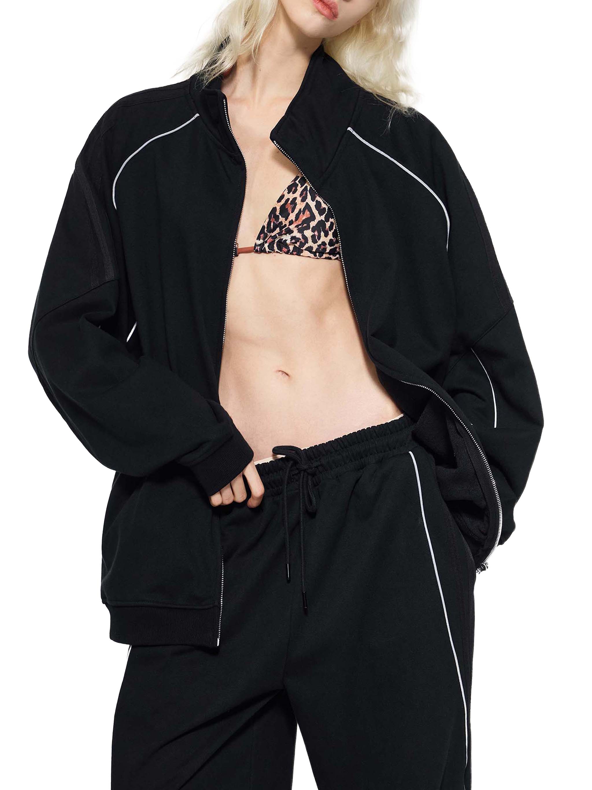 Reflection Striped Raglan Jacket – Unisex Streetwear