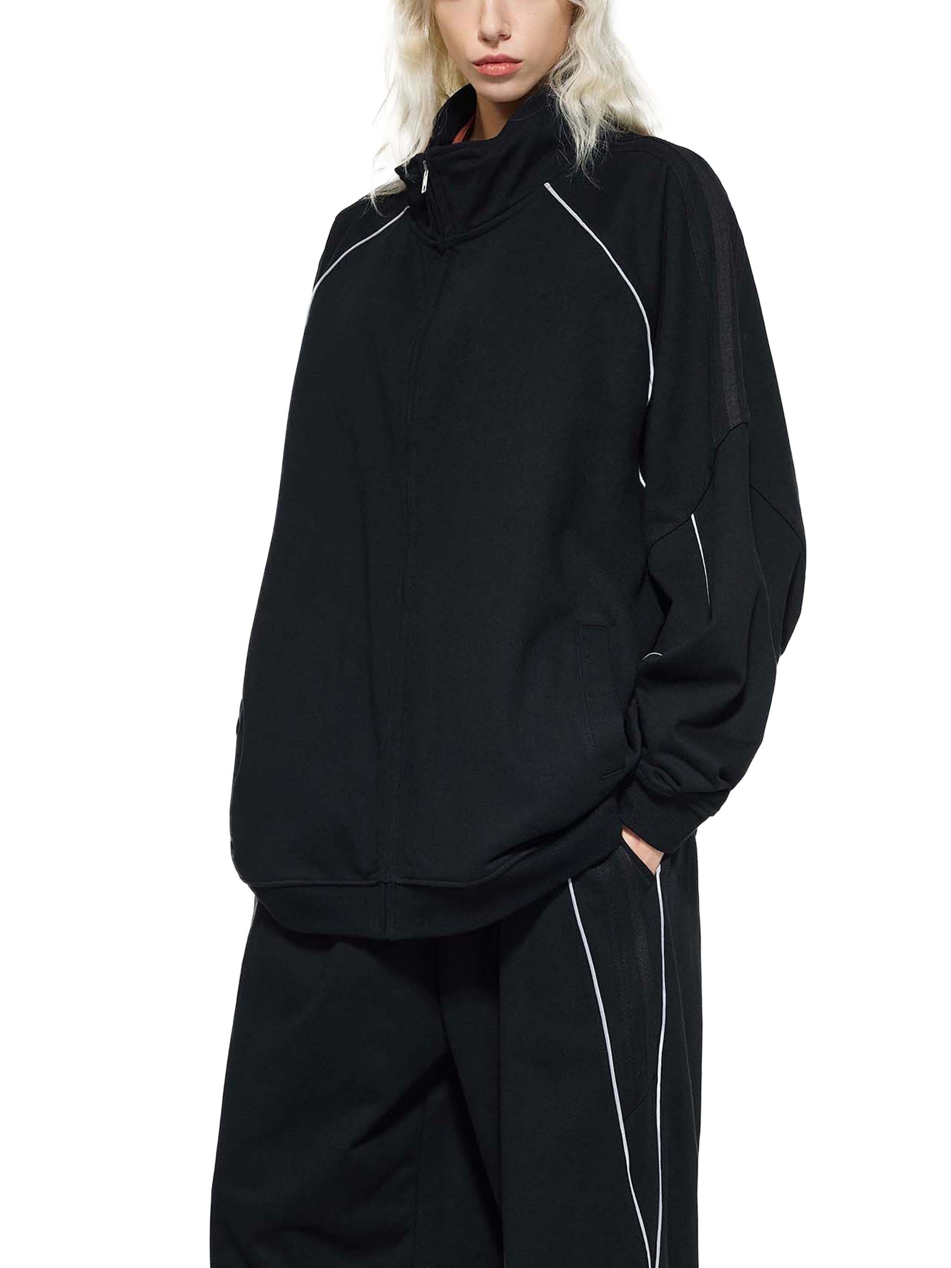 Reflection Striped Raglan Jacket – Unisex Streetwear