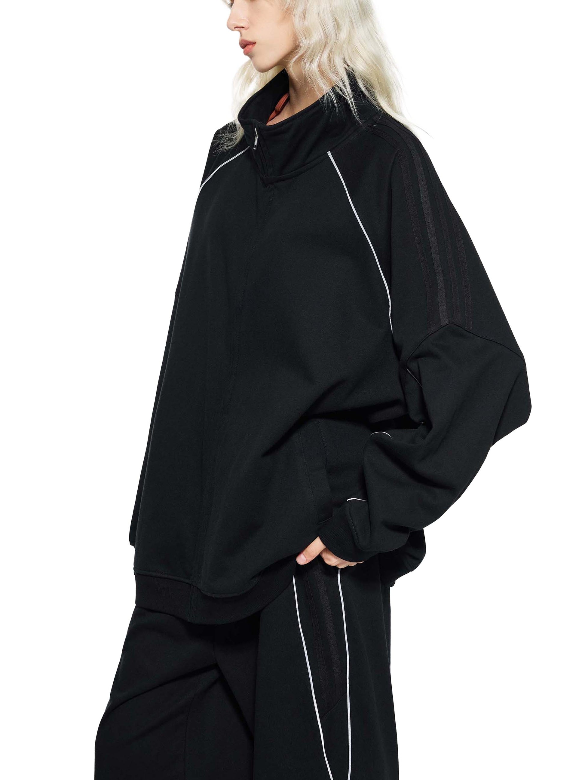 Reflection Striped Raglan Jacket – Unisex Streetwear