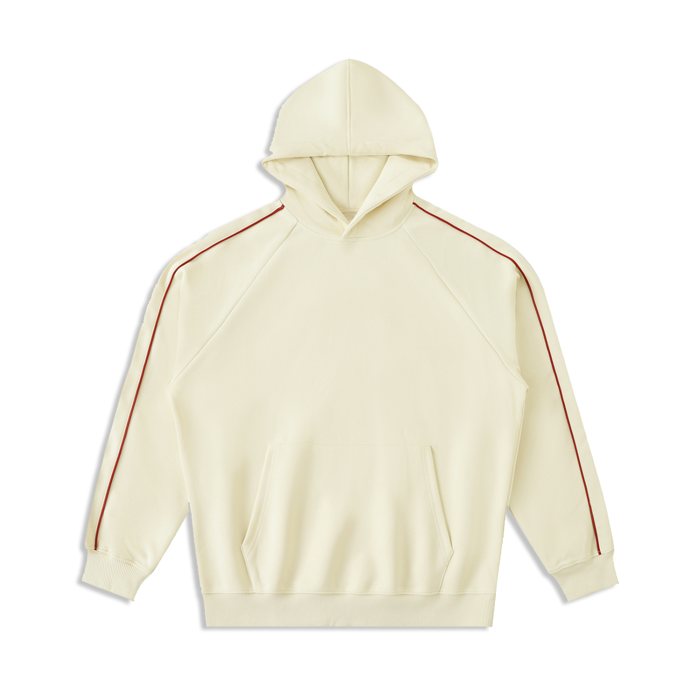 Contrast Piping Raglan Hoodie