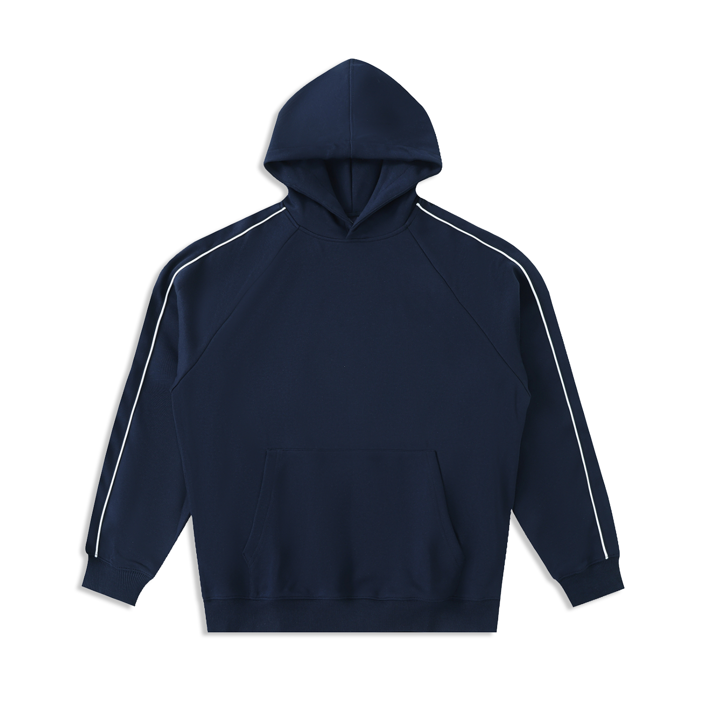 Contrast Piping Raglan Hoodie