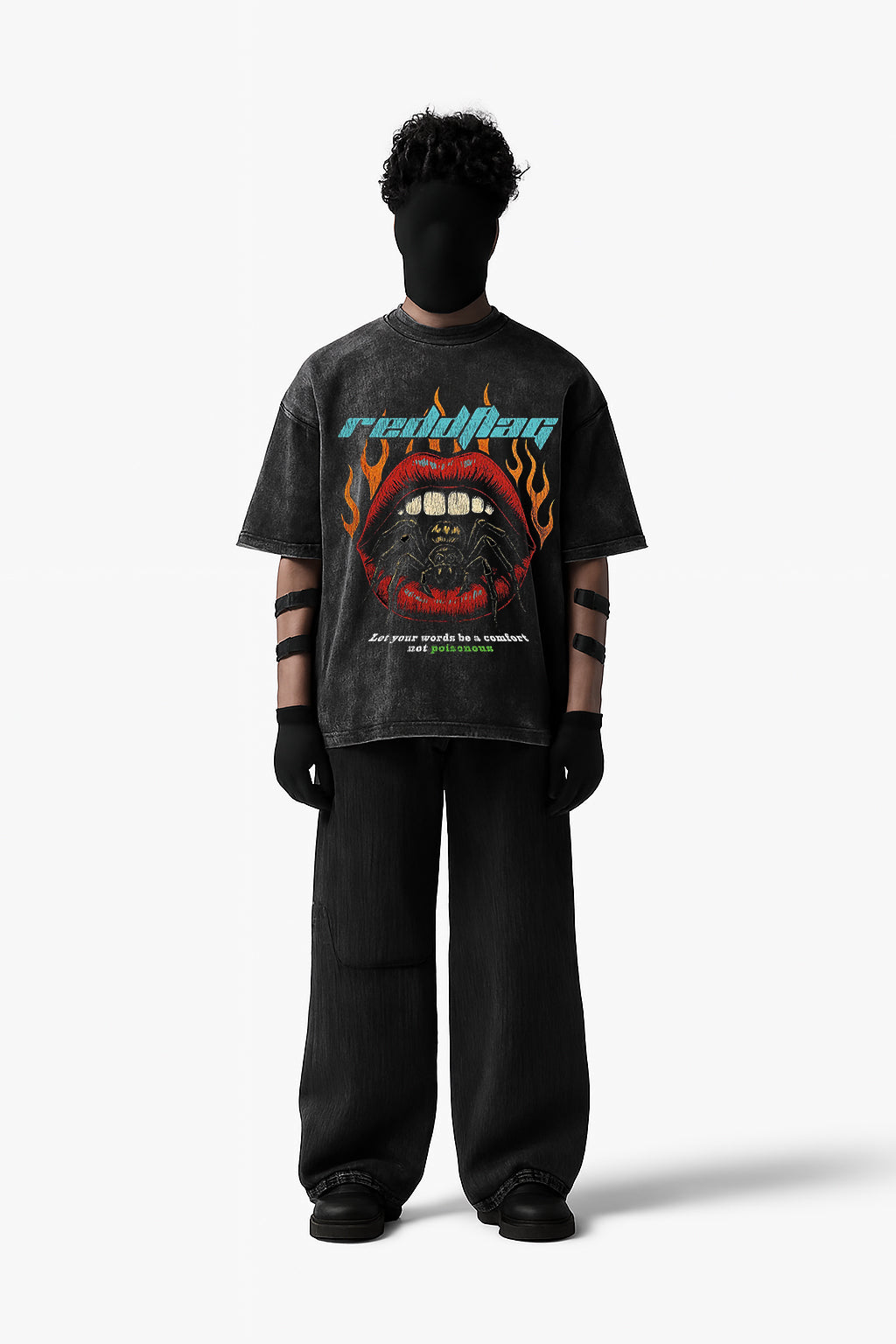 Snow Washed Oversized Cotton T-Shirt